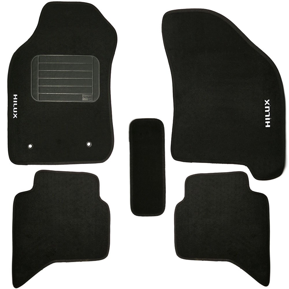 Jogo de Tapetes Hillux 2014 Preto com 5 Peças SAMARA CAR-7085